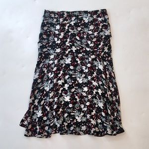 Veronica Beard Floral Silk Skirt